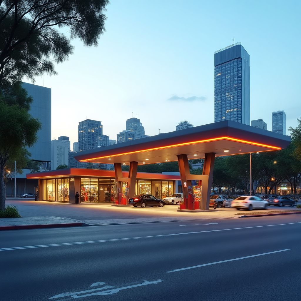 Estación de servicio en Buenos Aires